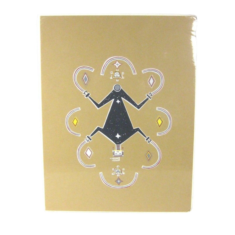Sand Painting Print Poster on Paper Figurative Brown Paper Size 13 x 10 inches